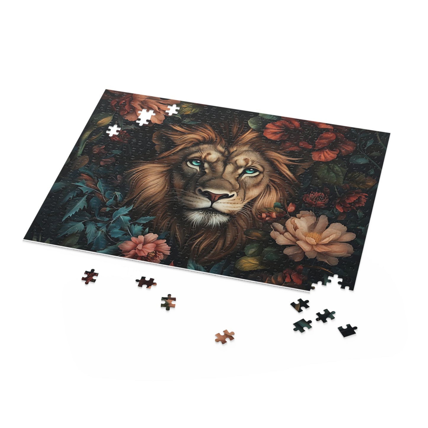 Crowned on Bloom Lira Lion Floral Puzzle - 120, 252, 500- Piece Options