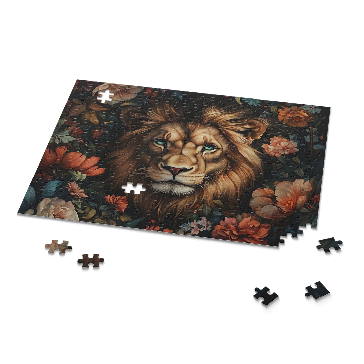 Crowned in Bloom Lumi Lion Floral Puzzle - 120, 252, 500- Piece Options