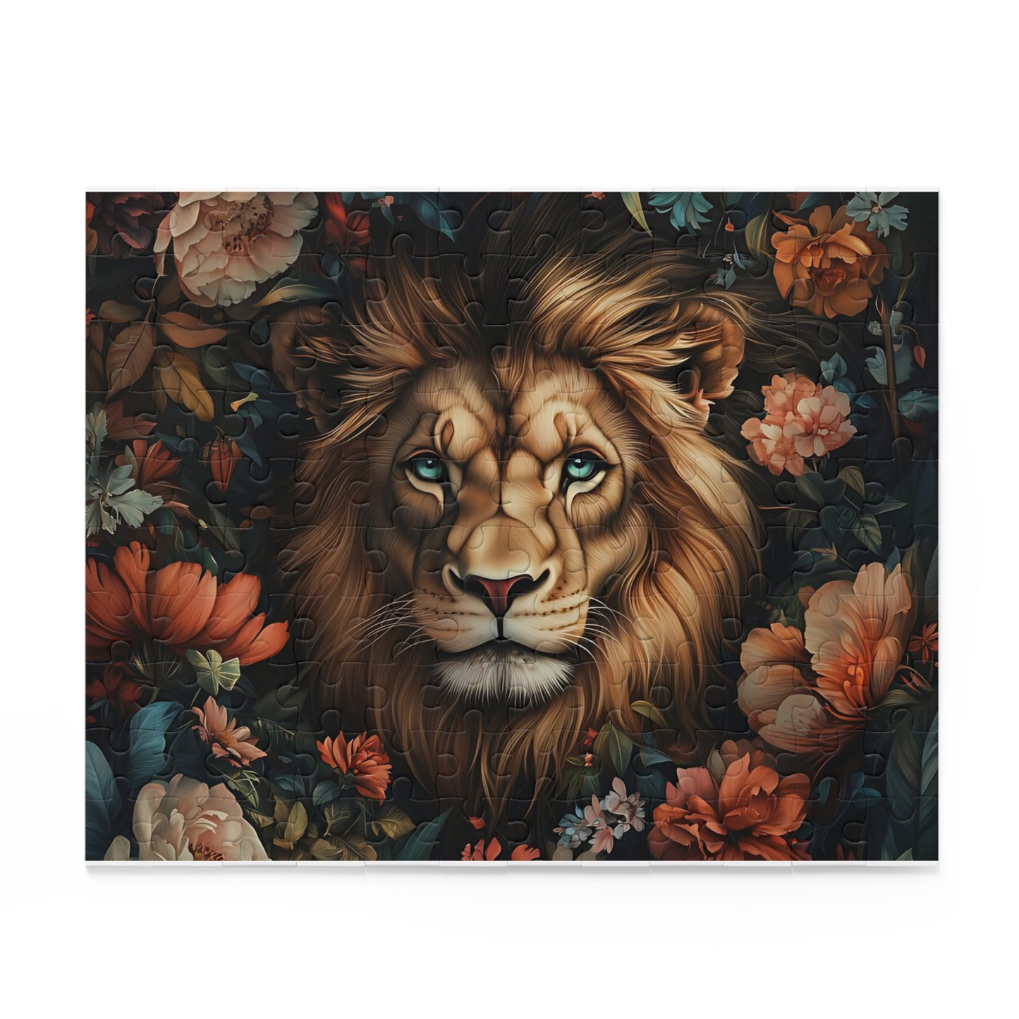 Crowned in Bloom Lumi Lion Floral Puzzle - 120, 252, 500- Piece Options