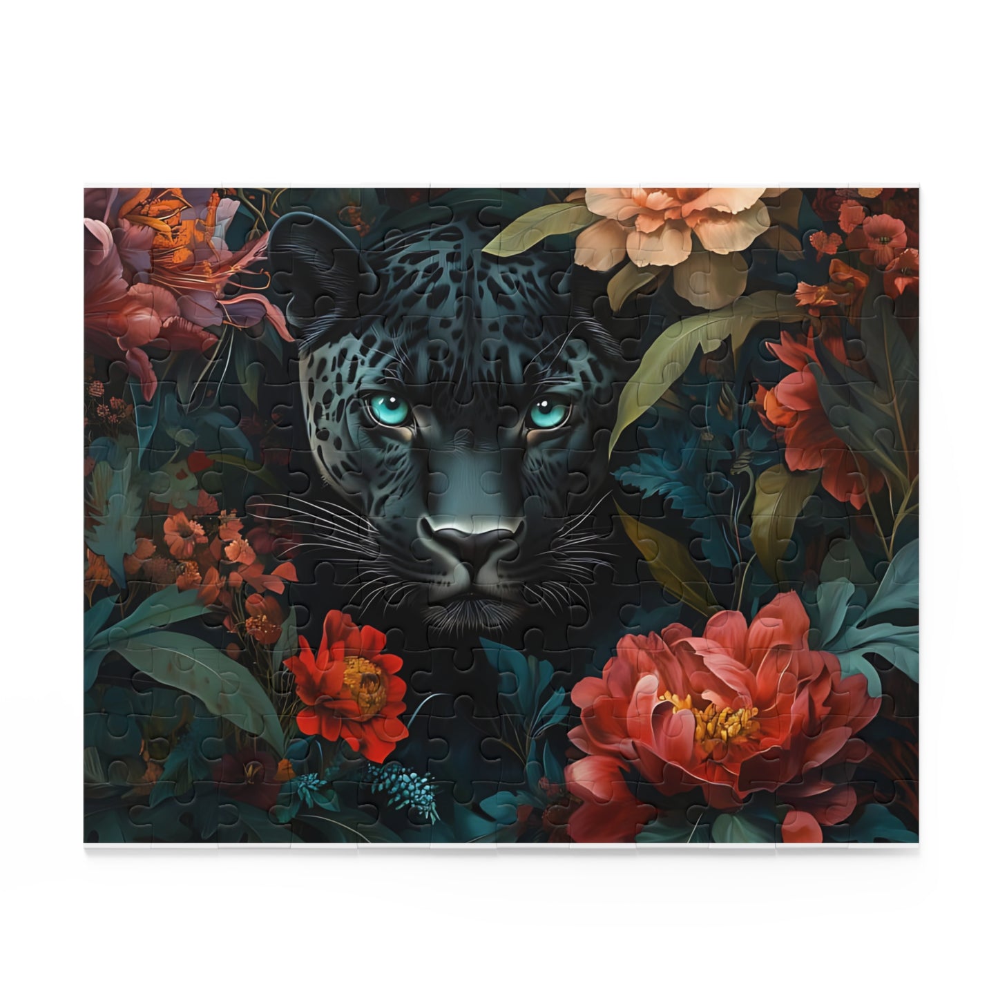 Shadow Whisper Jules Panther Floral Puzzle - 120, 252, 500 Piece Options