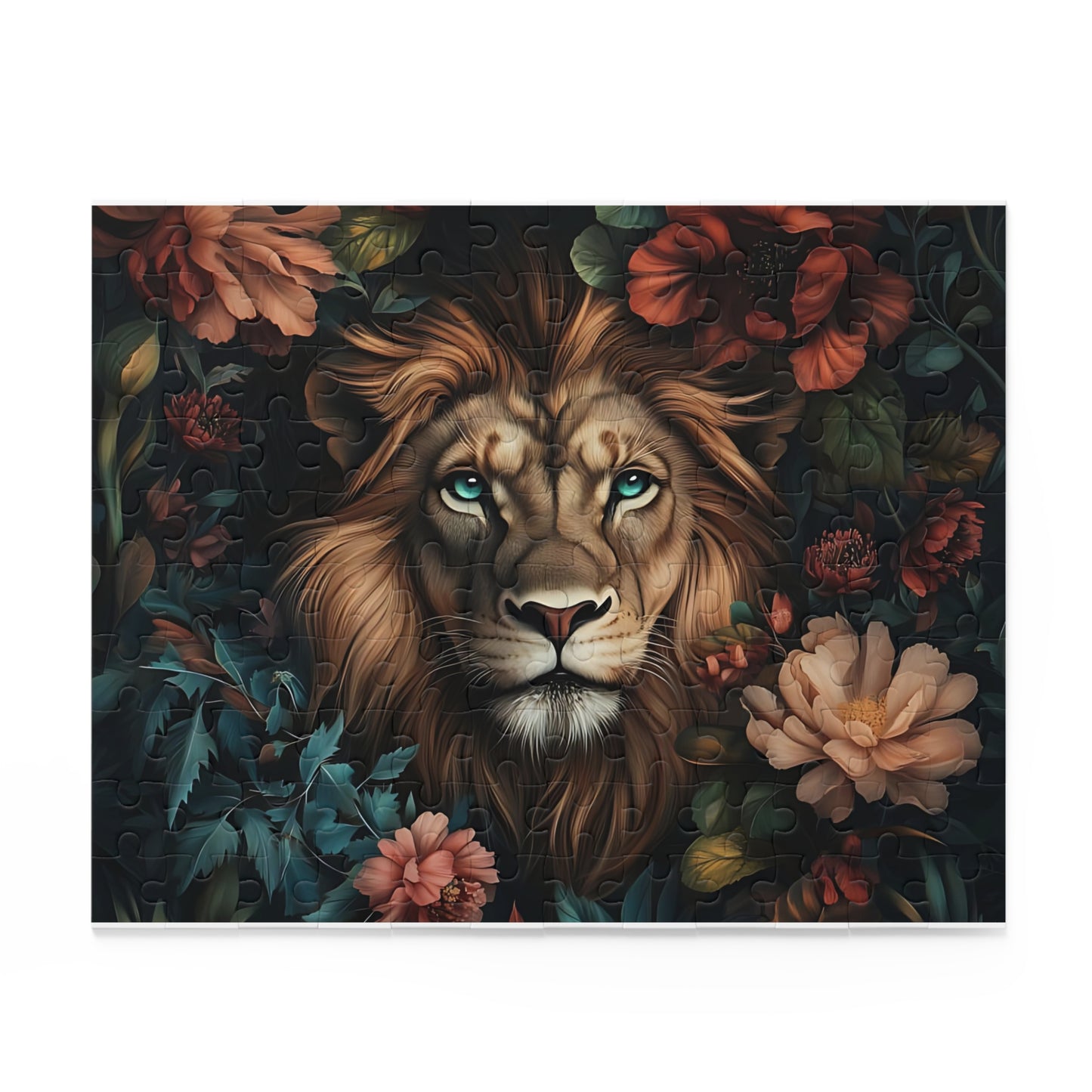 Crowned on Bloom Lira Lion Floral Puzzle - 120, 252, 500- Piece Options