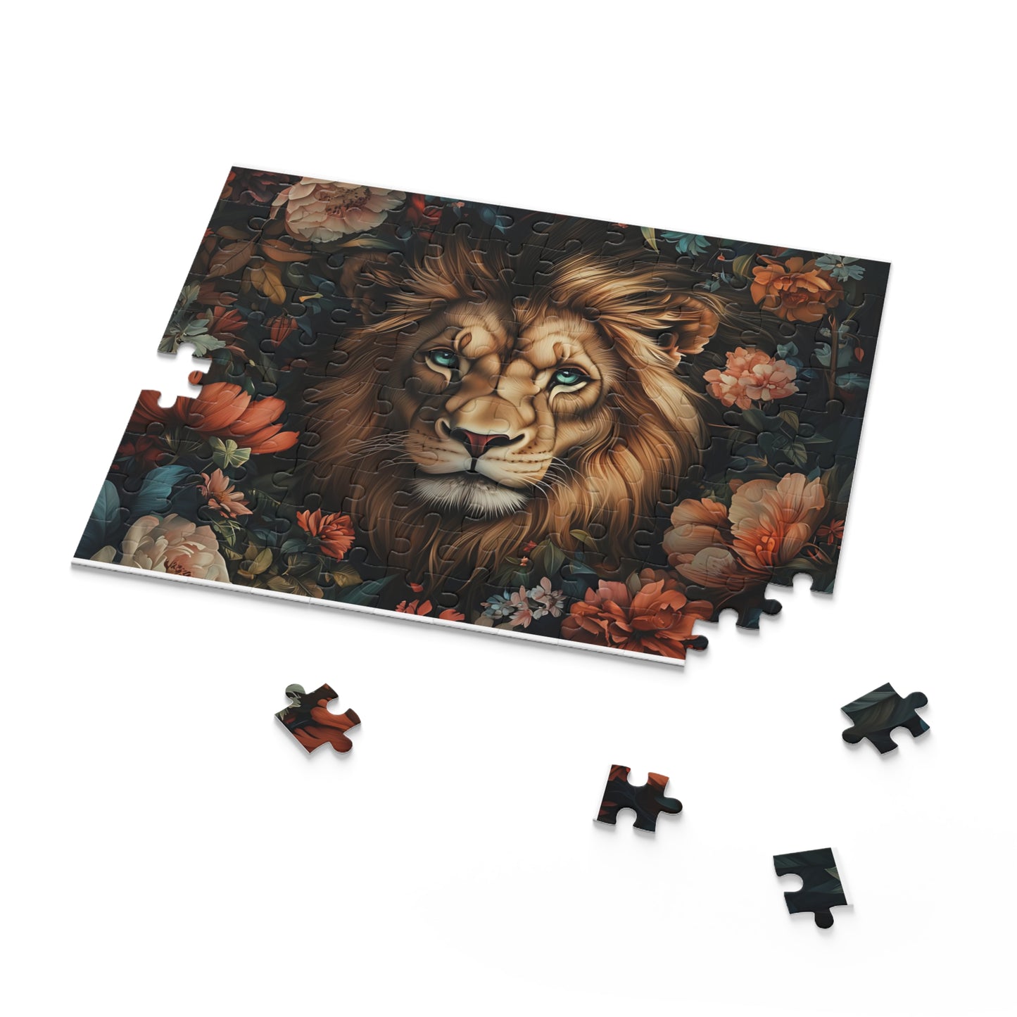 Crowned in Bloom Lumi Lion Floral Puzzle - 120, 252, 500- Piece Options
