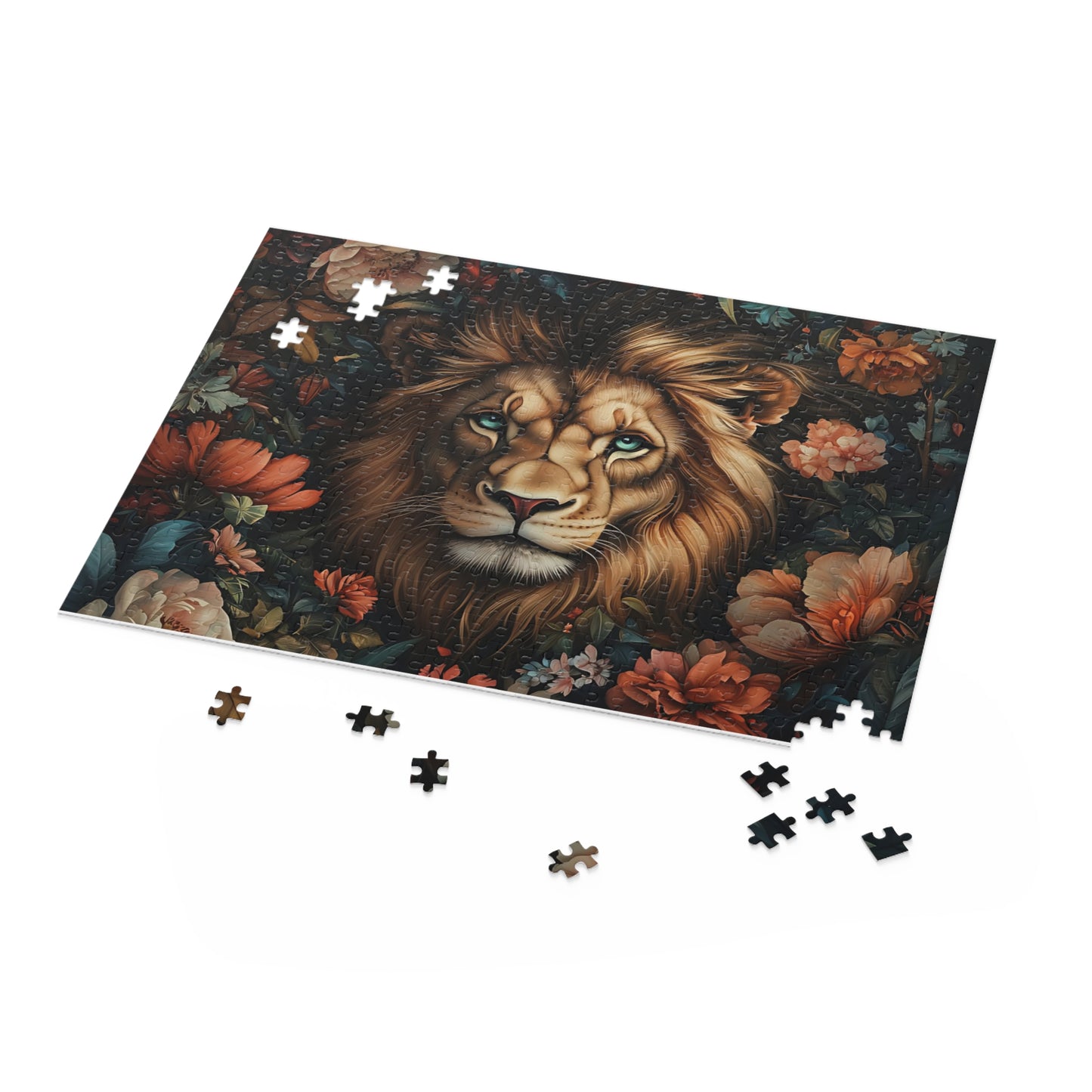 Crowned in Bloom Lumi Lion Floral Puzzle - 120, 252, 500- Piece Options