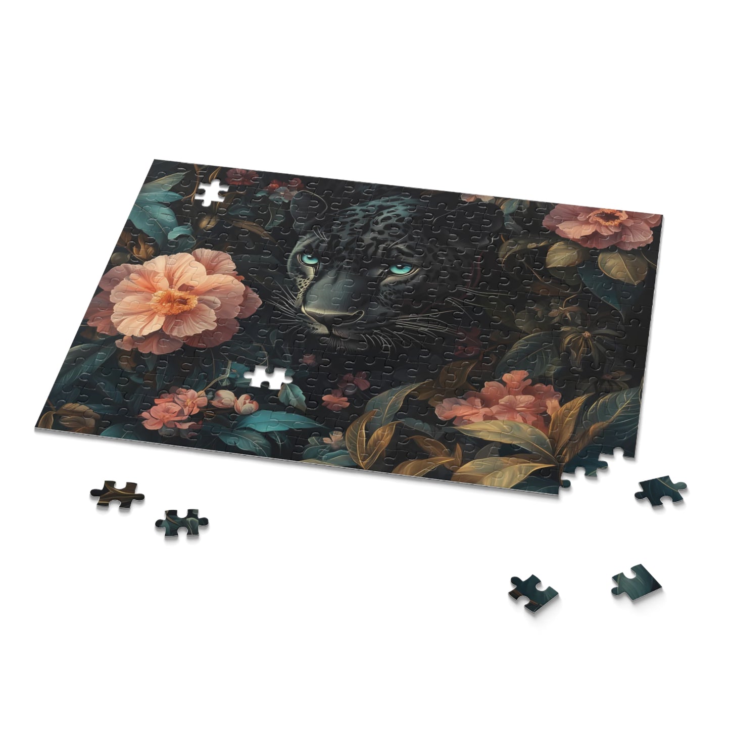 Shadow Whisper Jada Panther Floral Puzzle - 120, 252, 500- Piece Options
