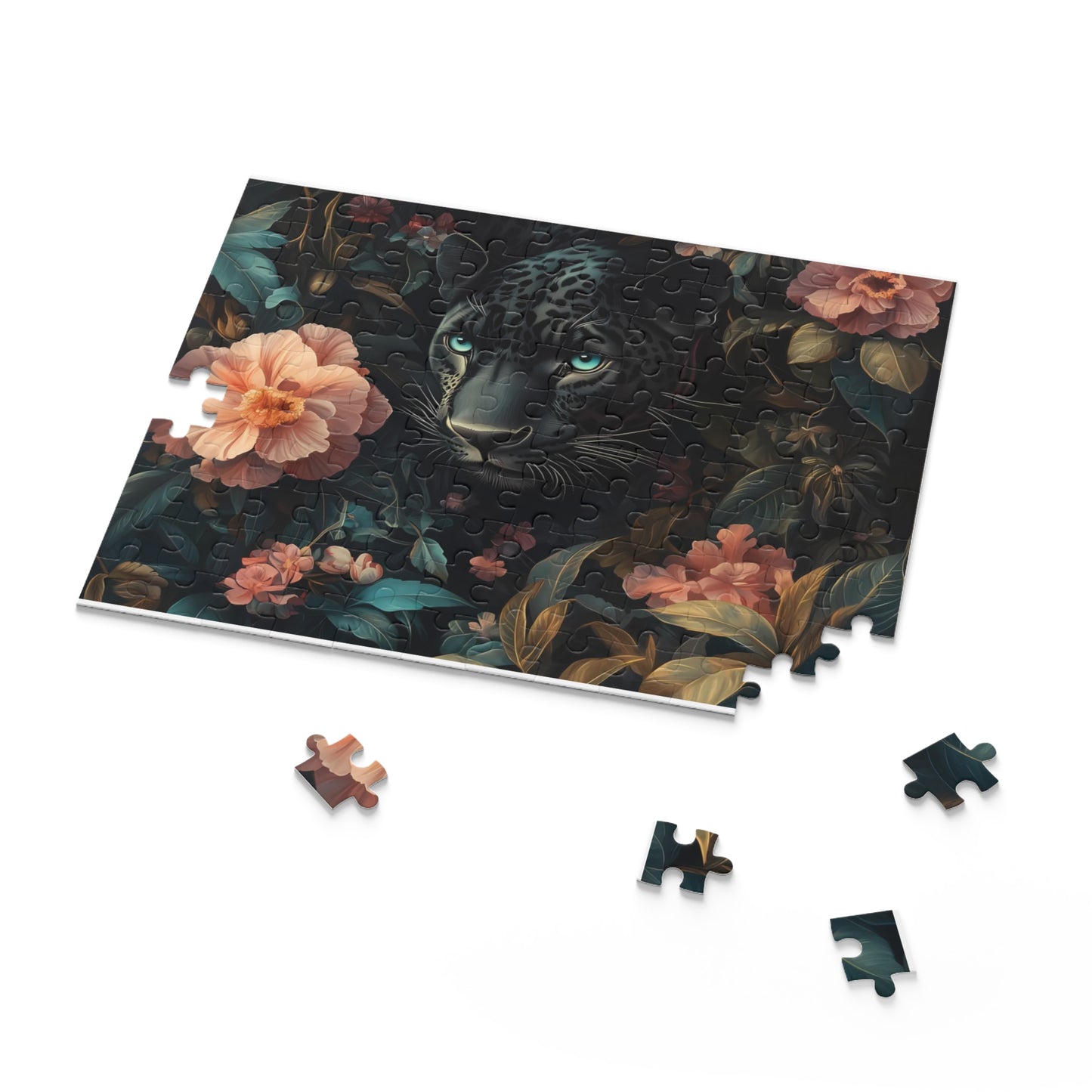 Shadow Whisper Jada Panther Floral Puzzle - 120, 252, 500- Piece Options