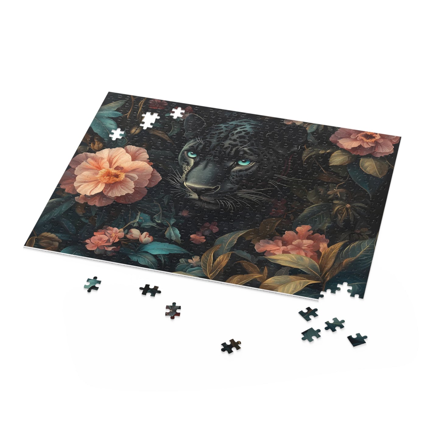 Shadow Whisper Jada Panther Floral Puzzle - 120, 252, 500- Piece Options